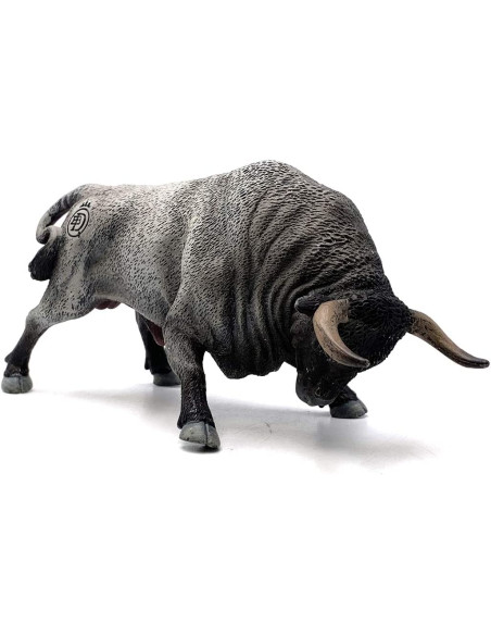 Deqube- Bravo Cárdeno Embistiendo Figura de Toro, Color Gris