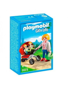 Playmobil City Life Mama Con Carrito De Gemelos  5573