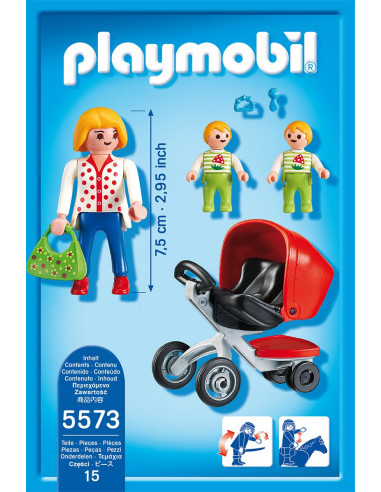 Playmobil City Life Mama Con Carrito De Gemelos...