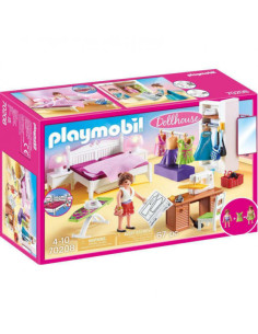 Playmobil Dollhouse Dormitorio y Taller de Costura 70208