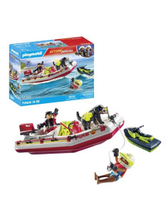 Playmobil Bote de Bomberos con Moto Acuática