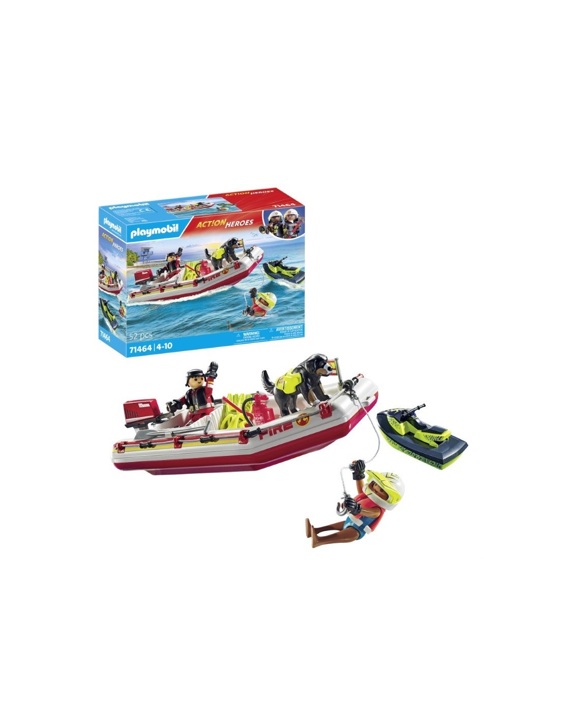 Bote De Bomberos Con Moto Acuatica