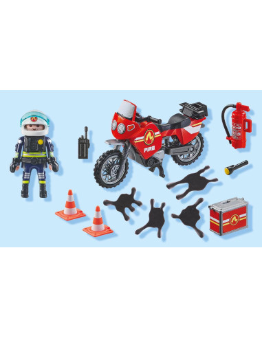 Playmobil Moto de Bomberos