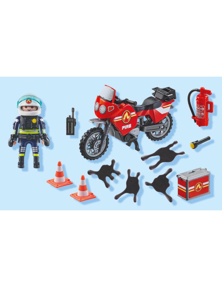 Playmobil Moto de Bomberos