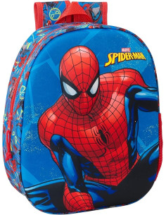 SPIDERMAN 3D - Mochila Escolar, con Diseño 3D 33cm