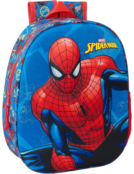 SPIDERMAN 3D - Mochila Escolar, con Diseño 3D 33cm