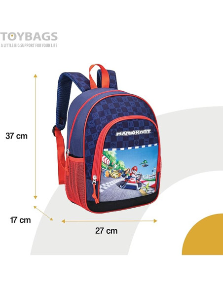 Mochila Super Mario Kart 38 cm adaptable a carro