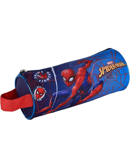 Estuche Escolar Spiderman Portatodo Redondo con 1 Compartimento