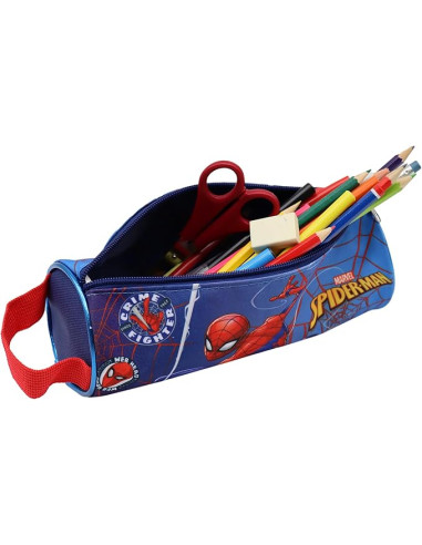 Estuche Escolar Spiderman Portatodo Redondo con...