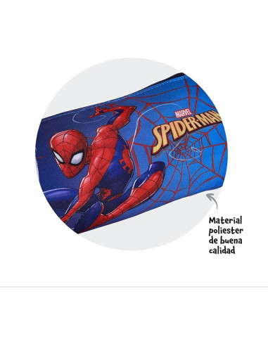 Estuche Escolar Spiderman Portatodo Redondo con...