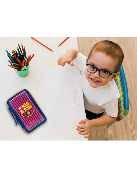 FC Barcelona, Estuche, Plumier de 3 Pisos