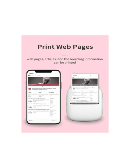 Impresora Térmica Mini Portátil X1 - Sin Tinta, Multifuncional y Compacta