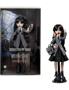 Monster High Miércoles Muñeca Uniforme de Colegio y...