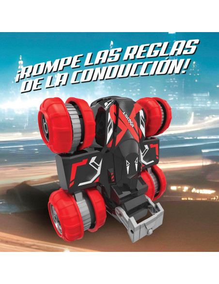 Exost Turbo Slide, Coche acrobático con Ruedas giratorias y Alcance hasta 25 Metros