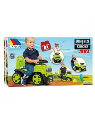 Correpasillos Suv 3 en 1 + Juego de Bloques