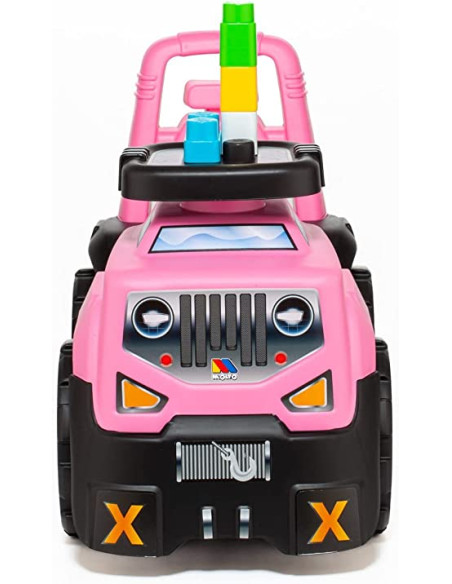 Correpasillos SUV 3 en 1 Rosa + Juego de Bloques