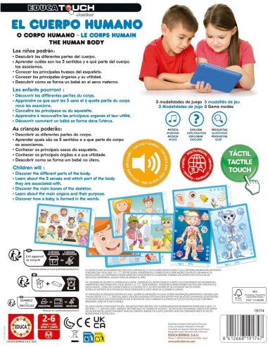 Juego Cuerpo Humano Educa Touch