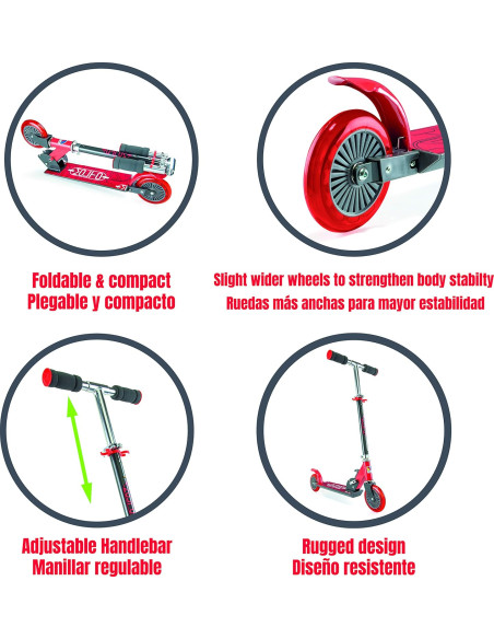Patinete Plegable Rojo