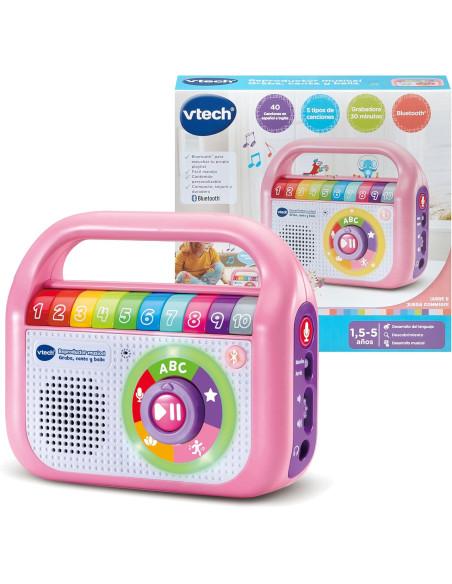 Reproductor Musical Graba Canta y Baila Rosa