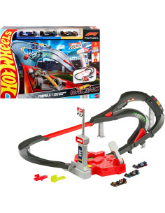 Hot Wheels Conjunto de pista coches de juguete, 3...