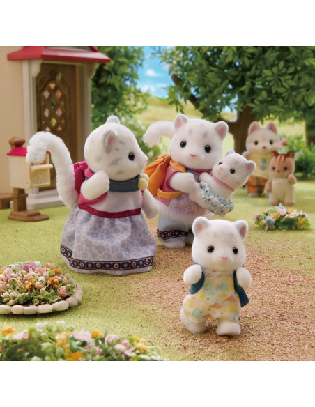 Sylvanian Families - 5814 Familia de leopardos de las nieves - Juegos de casas de muñecas