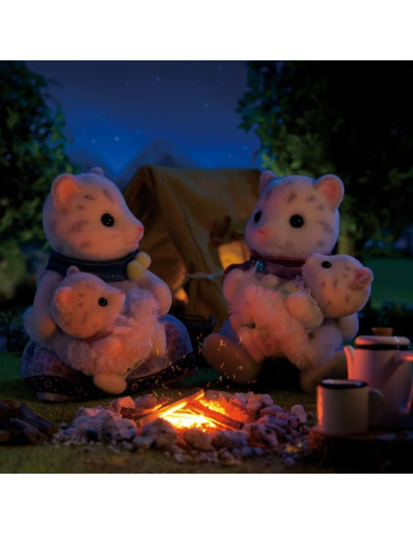 Sylvanian Families - 5814 Familia de leopardos de las nieves - Juegos de casas de muñecas