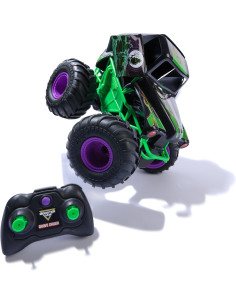 Monster Jam Vehículo de Control Remoto Smash Bash Grave... 2