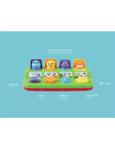 Piano Animalitos con sonido y luces - Juguete...