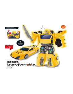 Robot Transformable 2 en 1 con sonidos y mini robots 2