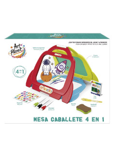 Mesa Caballete 4 en 1 Art Planet – Pizarra infantil...