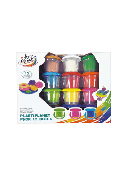 Plastilina Art Planet Plastiplanet Pack 12 botes (3 años+)
