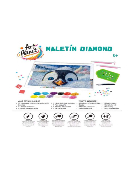 Maletín Diamond Art Planet – Kit de mosaicos con diamantes para artistas