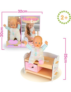 Nenuco - Muñeco con Cambiador de cartón fácil de Montar 2