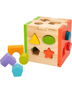  Cubo Actividades Encajar Piezas Madera