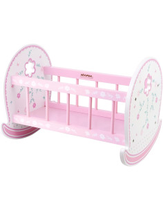 Cuna de Madera para muñecas, 47x35x36 cm