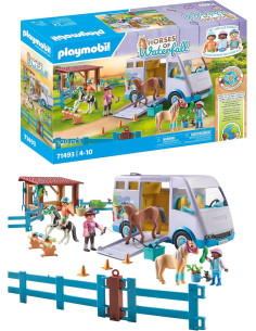 PLAYMOBIL 71493 Escuela móvil de equitación