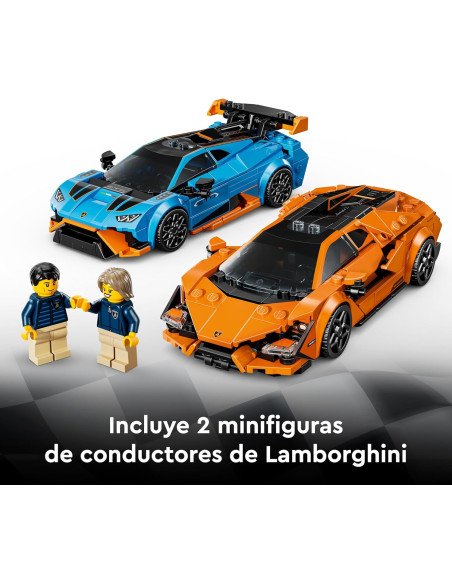 LEGO 77238 Speed Champions Lamborghini Revuelto y Huracán STO - Maquetas de Coches de Carreras