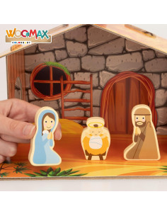  Belén de Madera Infantil magnético, 11 Piezas magnéticas 2