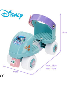 Disney Stitch Patines 4 Ruedas Talla 32 a 36, ajustable,... 2