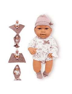 Bebé en Toquilla PequeBB de 40 cm – Muñeco clásico