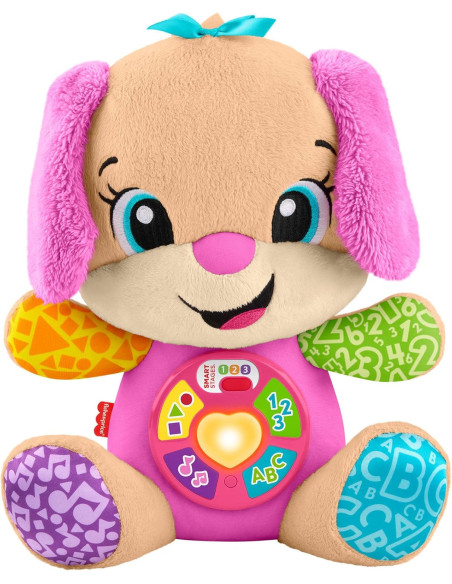 Perrita con Smart Stages Peluche musical de aprendizaje con Smart Stages