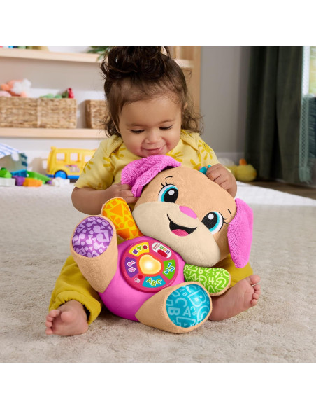 Perrita con Smart Stages Peluche musical de aprendizaje con Smart Stages