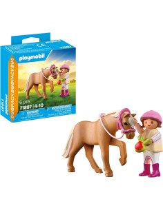 Playmobil Duo Pack - Niña con su poni 71887