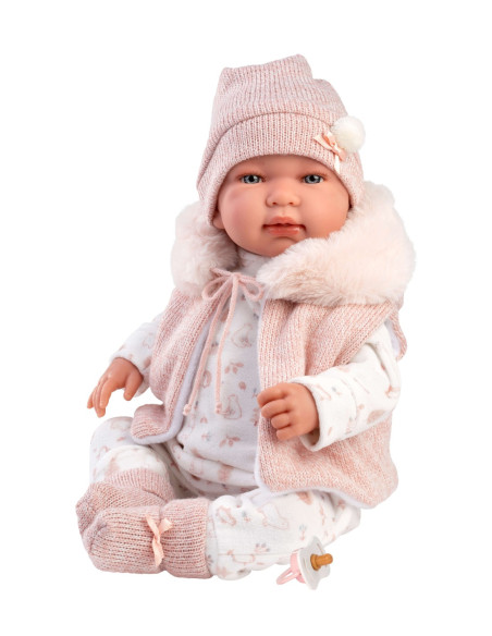 Tina Recien Nacido 44 Cm Pelele Rosa Con Capucha 44 cm