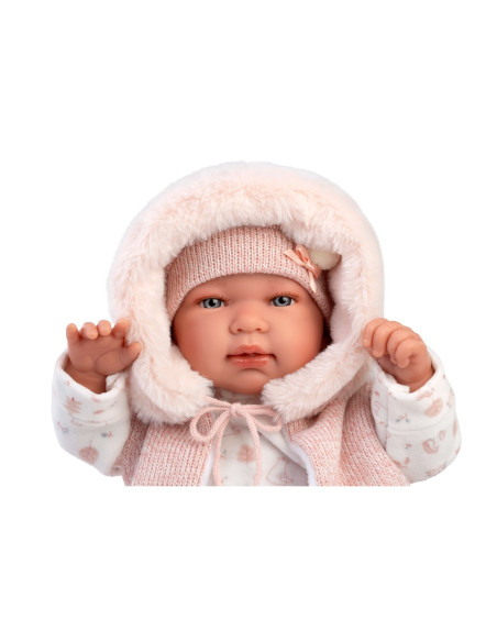 Tina Recien Nacido 44 Cm Pelele Rosa Con Capucha 44 cm