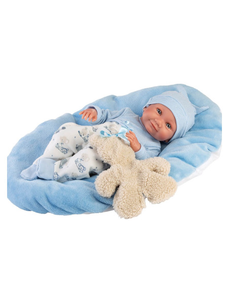 Nico Recien NacidoCojin Celeste Con Osito 40 cm