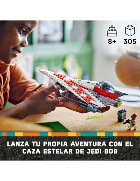LEGO 75388 Star Wars Caza Estelar del Jedi Bob, Maqueta de Nave