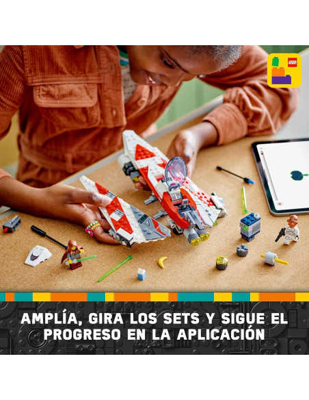 LEGO 75388 Star Wars Caza Estelar del Jedi Bob, Maqueta de Nave