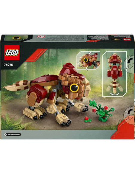 LEGO Jurassic World Dolores Bebé: Aquilops - Figura de Dinosaurio de Juguete con Planta y Flores