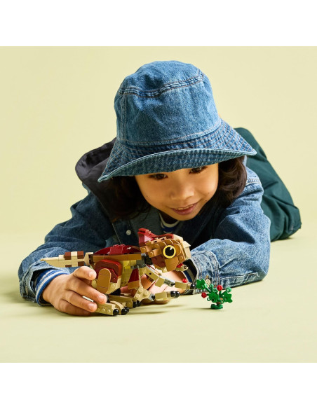 LEGO Jurassic World Dolores Bebé: Aquilops - Figura de Dinosaurio de Juguete con Planta y Flores